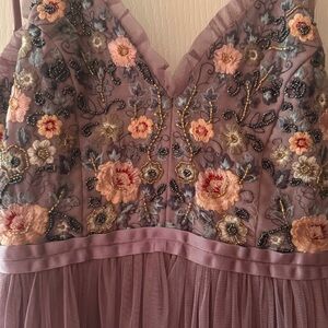 Beaded rose & fairy embroidered bodice dress!